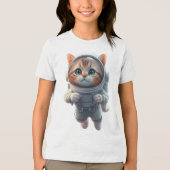 Ruimtekater verkenner voor kinderen Tri-Blend shirt (Voorkant)
