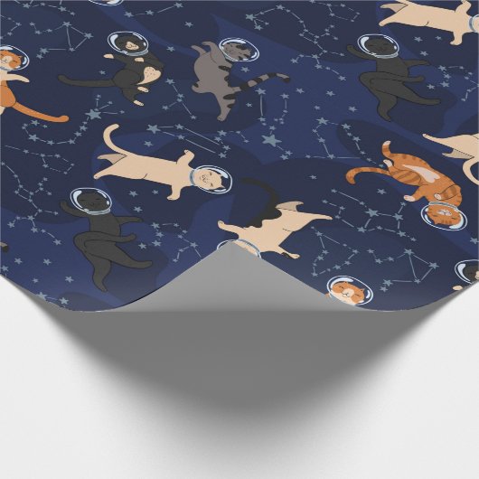 Ruimtekatten Verpakkingspapier Cadeaupapier (Hoek)