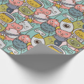 Ruimtekatten Verpakkingspapier Cadeaupapier (Hoek)