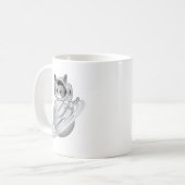 Ruimtekattenastronaut met planeet Saturnus Koffiemok (Voorkant links)