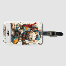 Ruimtekattenavontuur - Astronaut Kat Bagagelabel