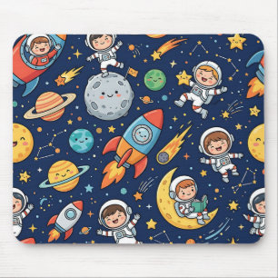 Ruimtekind Muismat – Astronaut Raket Patroon