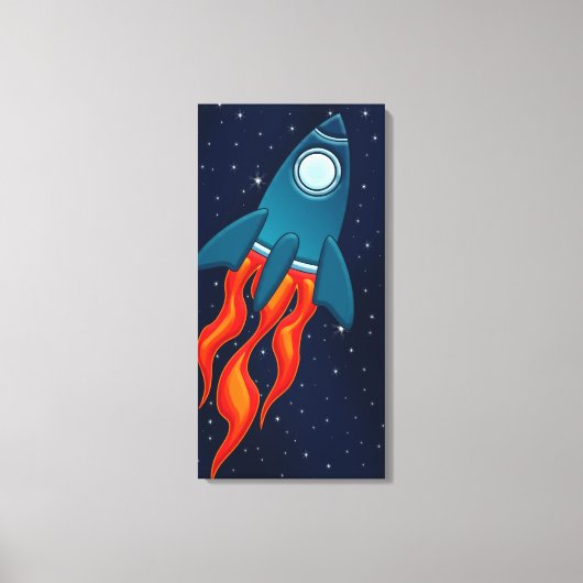 Ruimtekinderkamer Muur Kunst Canvas Afdruk (Voorkant)