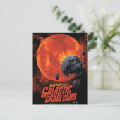 Ruimteknekhof Schedel Halloween Stelsel van Horror Briefkaart (Staand voorkant)