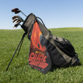 Ruimteknekhof Schedel Halloween Sterrenstelsel der Golfhanddoek (Groen)