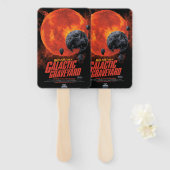 Ruimteknekhof Schedel Halloween Sterrenstelsel der Handwaaier (Voorkant en achterkant)