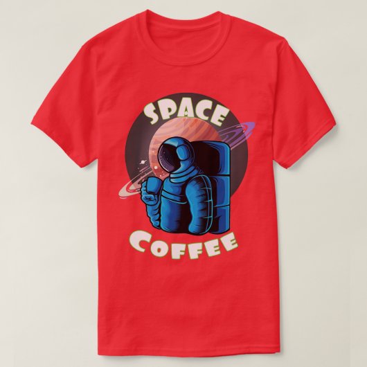 Ruimtekoffie in de ruimte t-shirt (Design voorkant)