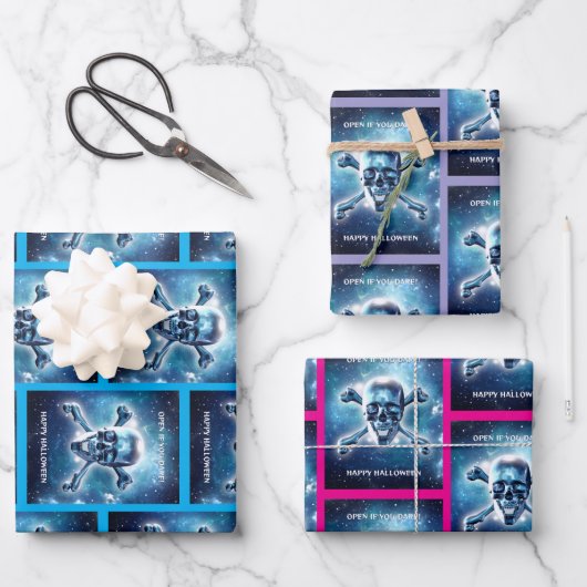 Ruimtekop. Cadeaupapier Vellen Set (Voorkant)