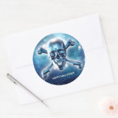 Ruimtekop. gepersonaliseerd ronde sticker (Envelop)