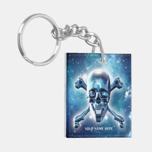 Ruimtekop. Gepersonaliseerd Sleutelhanger (Voorkant Links)