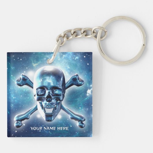 Ruimtekop. Gepersonaliseerd Sleutelhanger (Achterkant)