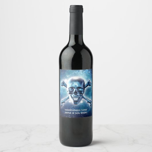 Ruimtekop. Gepersonaliseerd wijnlabel. Wijn Etiket (Voorkant)