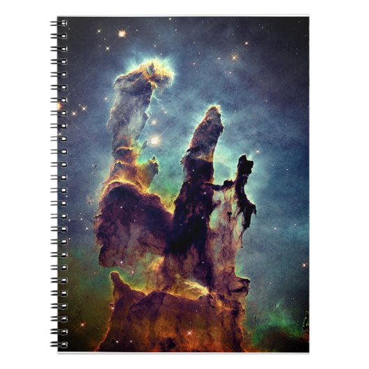 Ruimtekunst de schepper op zijn troon notitieboek (Voorkant)