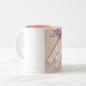 ruimtekunst van het internationale ruimtestation. tweekleurige koffiemok (Voorkant links)