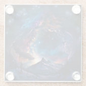 Ruimtelandschap van het kosmische gebergte glazen onderzetter (Achterkant)