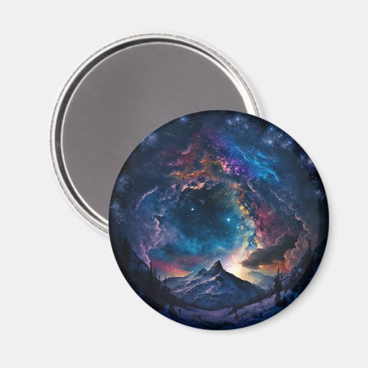 Ruimtelandschap van het kosmische gebergte magneet (Voorkant / Achterkant)