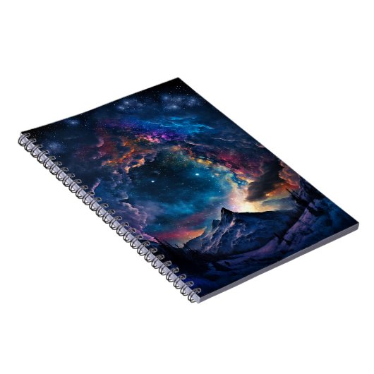 Ruimtelandschap van het kosmische gebergte notitieboek (Rechterzijde)