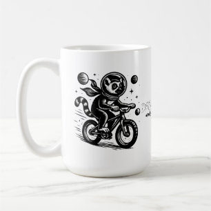 Ruimtelemur-astronaut fietst - Madagaskar  Koffiemok