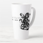 Ruimtelemur-astronaut fietst - Madagaskar Latte Mok (Rechterhoek)