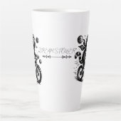 Ruimtelemur-astronaut fietst - Madagaskar Latte Mok (Voorkant)