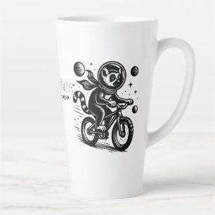 Ruimtelemur-astronaut fietst - Madagaskar  Latte Mok