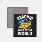 Ruimtelezen is een buitengewoon grappig boek magneet (Voorkant / Achterkant)