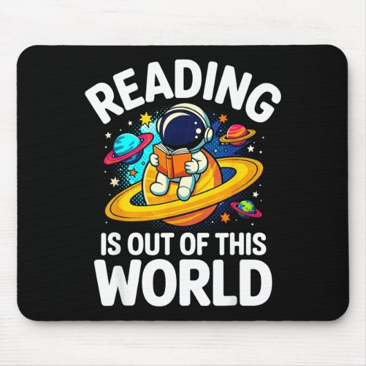 Ruimtelezen is een buitengewoon grappig boek muismat (Voorkant)