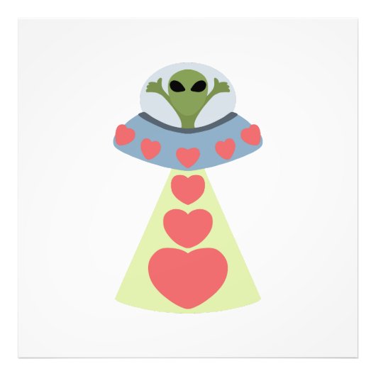 Ruimteliefde Alien Valentijn Foto Afdruk (Voorkant)