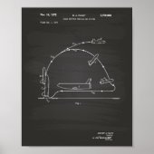 Ruimteluchtvoertuig 1972 - Chalkboard Poster (Voorkant)