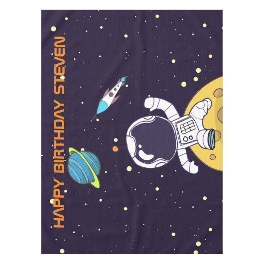 Ruimteman astronaut verkennen van de ruimte verjaa tafelkleed (Voorkant)