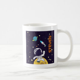 Ruimteman die de ruimte verkennen koffiemok