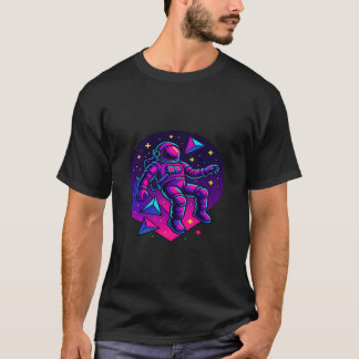 Ruimteman Drijvend in de Ruimte Psychedelische Vap T-shirt