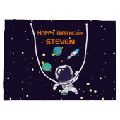 Ruimteman Drijvend in de ruimte Verjaardag Groot Cadeauzakje (Achterkant)