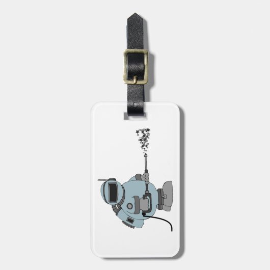 Ruimtemanitor Spuiten Sterren Sci-Fi Astronaut Bagagelabel (Voorkant verticaal)