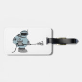 Ruimtemanitor Spuiten Sterren Sci-Fi Astronaut Bagagelabel (Achterkant horizontaal)