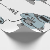 Ruimtemanitor Spuiten Sterren Sci-Fi Astronaut Cadeaupapier