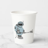 Ruimtemanitor Spuiten Sterren Sci-Fi Astronaut Papieren Bekers (Voorkant)