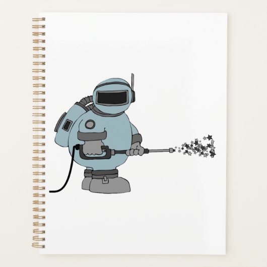 Ruimtemanitor Spuiten Sterren Sci-Fi Astronaut Planner (Voorkant)