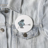 Ruimtemanitor Spuiten Sterren Sci-Fi Astronaut Ronde Button 7,6 Cm