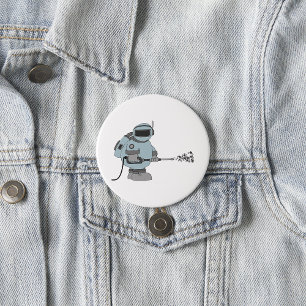 Ruimtemanitor Spuiten Sterren Sci-Fi Astronaut Ronde Button 7,6 Cm