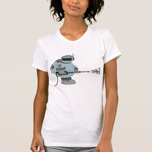 Ruimtemanitor Spuiten Sterren Sci-Fi Astronaut T-shirt (Voorkant)