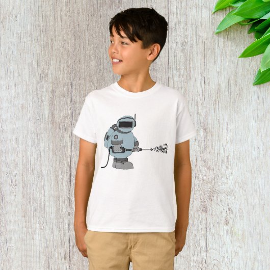 Ruimtemanitor Spuiten Sterren Sci-Fi Astronaut T-shirt