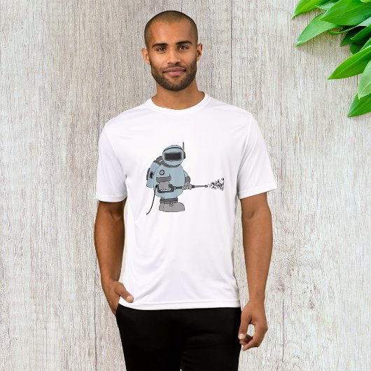 Ruimtemanitor Spuiten Sterren Sci-Fi Astronaut T-shirt