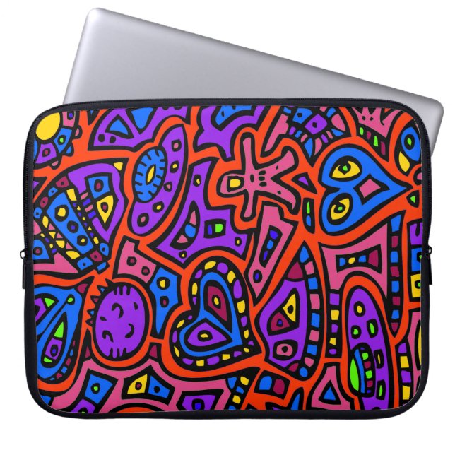 Ruimtemeetstation #3 laptop sleeve (Voorkant)