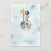 Ruimtemeisje Astronaut raket ster Boeken voor Baby Informatiekaartje (Achterkant)