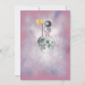 Ruimtemeisje Astronaut roze raketster Hartelijk da Kaart (Achterkant)