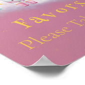 Ruimtemeisje Astronaut roze raketten sterren Favor Poster (Hoek)