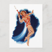 Ruimtemeisje Briefkaart (Voorkant)