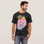 Ruimtemeisje in het universum. t-shirt (Voorkant volledig)