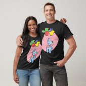 Ruimtemeisje in het universum. t-shirt (Unisex)